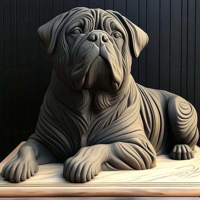 3D model Neapolitan Mastiff dog (STL)